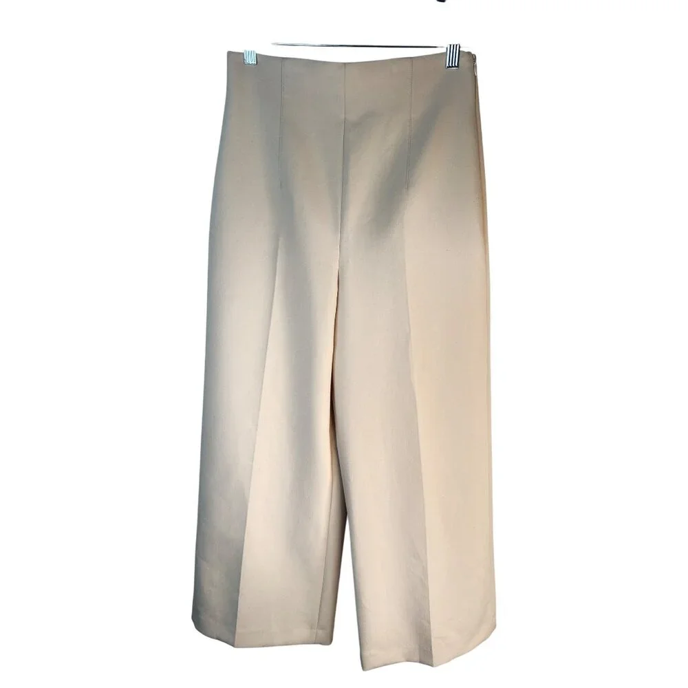 2/$30 ZARA Size 26 Womens Beige Wide-Leg Culottes